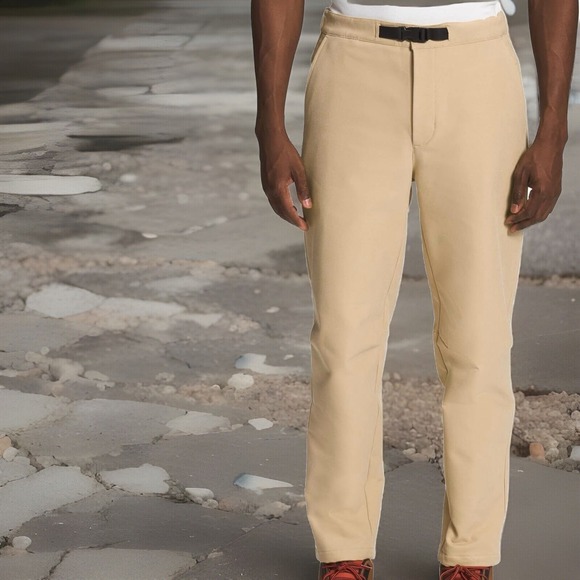 The North Face Men L Camden Pants Soft‎ Shell Windwall Khaki Water-repellent NWT - Picture 1 of 7